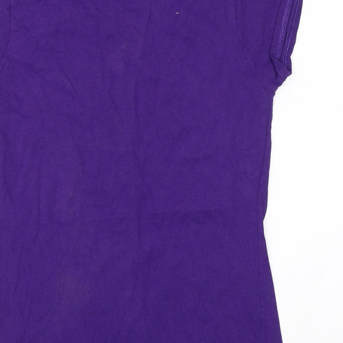 Gildan Womens Purple   Basic T-Shirt Size M  - Christmas