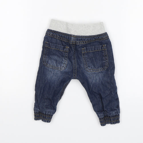 M&S Baby Blue   Jogger Trousers Size 3-6 Months