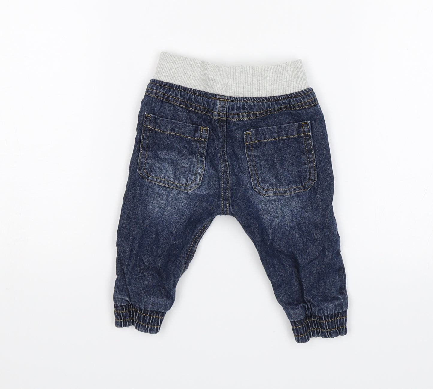 M&S Baby Blue   Jogger Trousers Size 3-6 Months