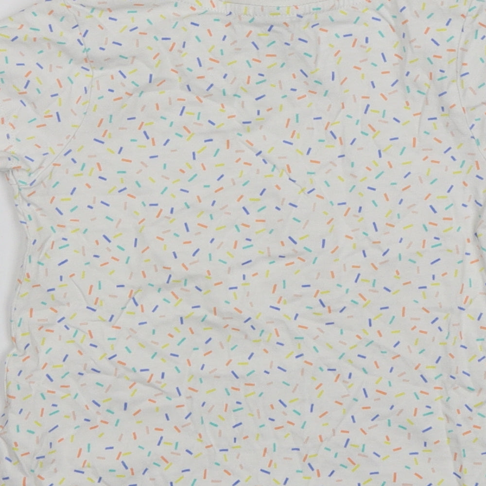 TU Girls White   Basic T-Shirt Size 3-4 Years  - Sprinkles