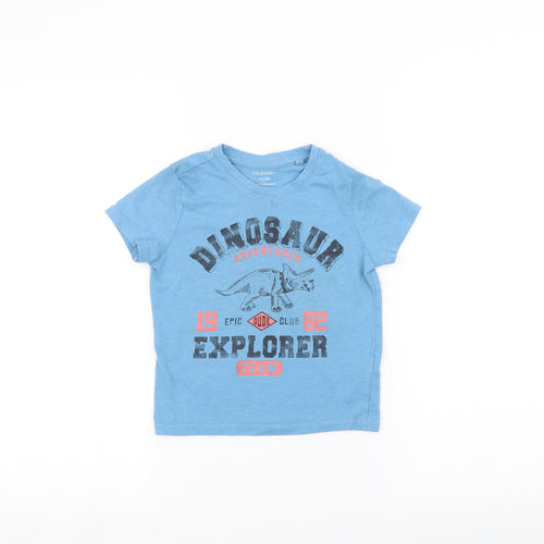 Primark Boys Blue   Basic T-Shirt Size 2-3 Years