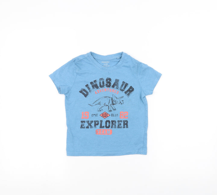 Primark Boys Blue Basic T-Shirt Size 2-3 Years