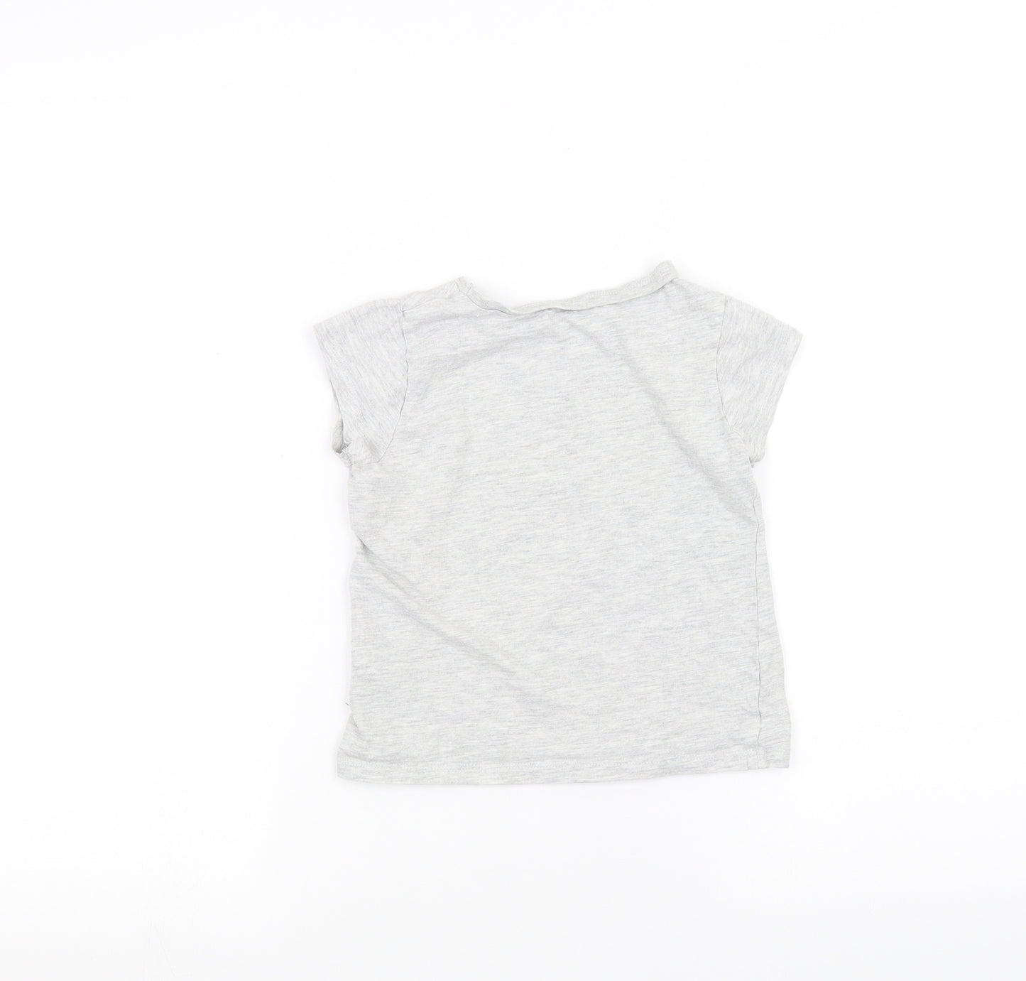 George Girls Grey   Basic T-Shirt Size 4-5 Years