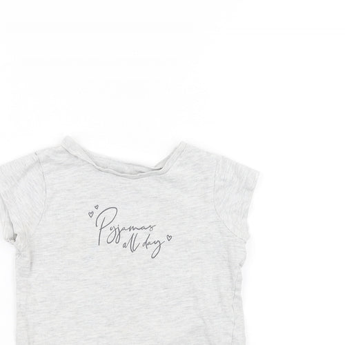 George Girls Grey   Basic T-Shirt Size 4-5 Years