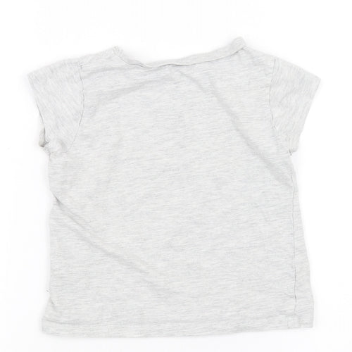 George Girls Grey   Basic T-Shirt Size 4-5 Years
