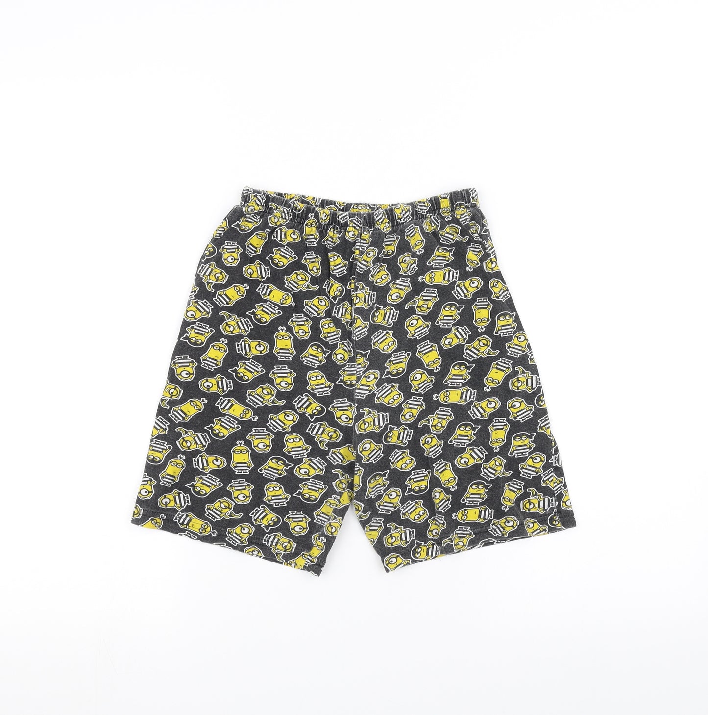 Despicable Me Boys Black   Sweat Shorts Size 9-10 Years