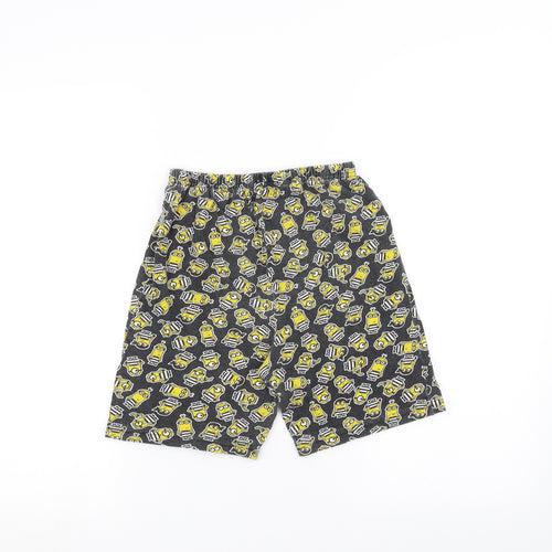 Despicable Me Boys Black   Sweat Shorts Size 9-10 Years