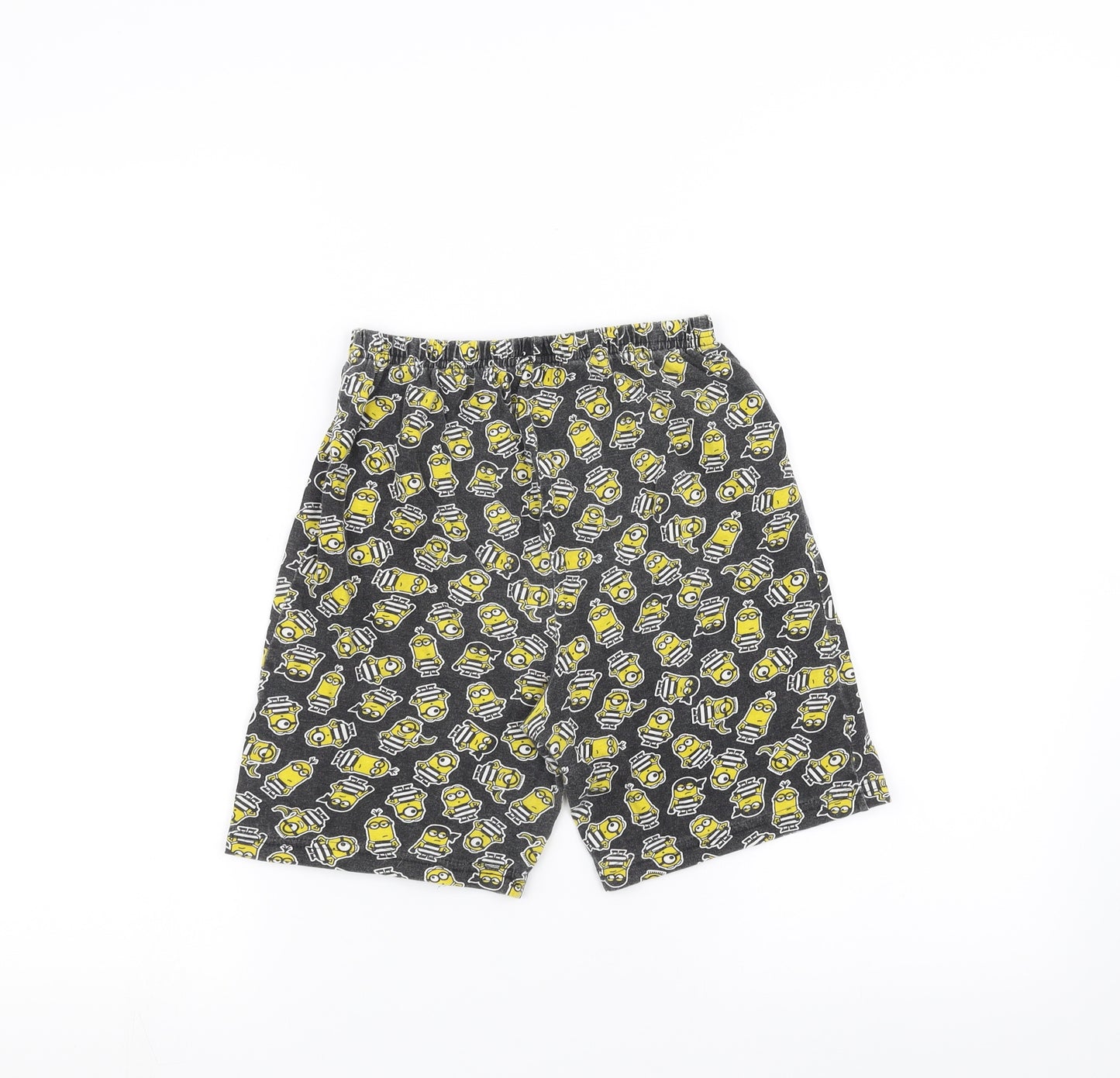 Despicable Me Boys Black   Sweat Shorts Size 9-10 Years