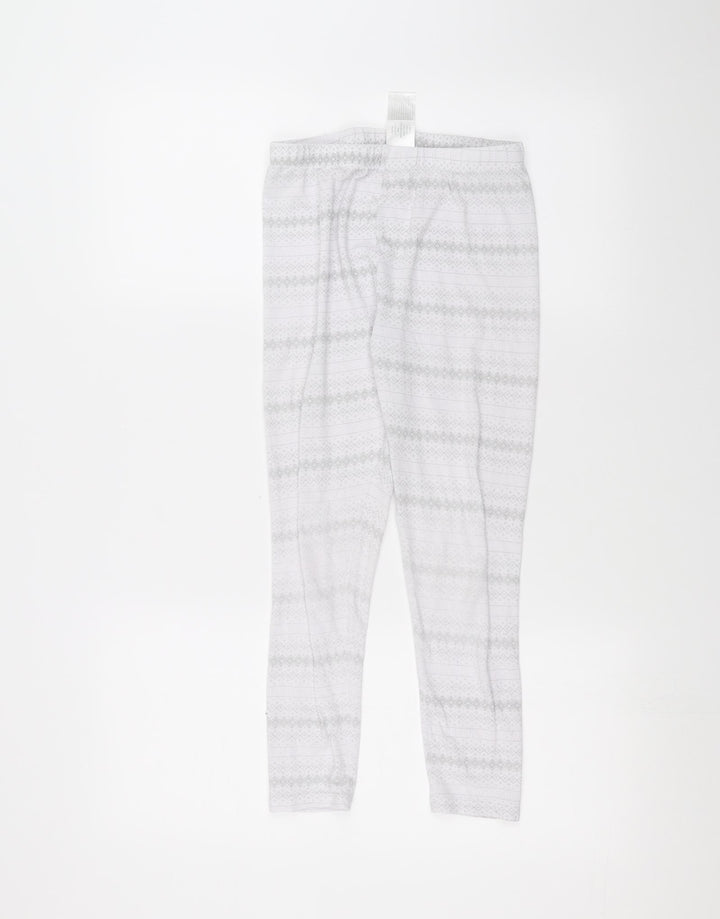 Preworn Girls White   Sweatpants Trousers Size M
