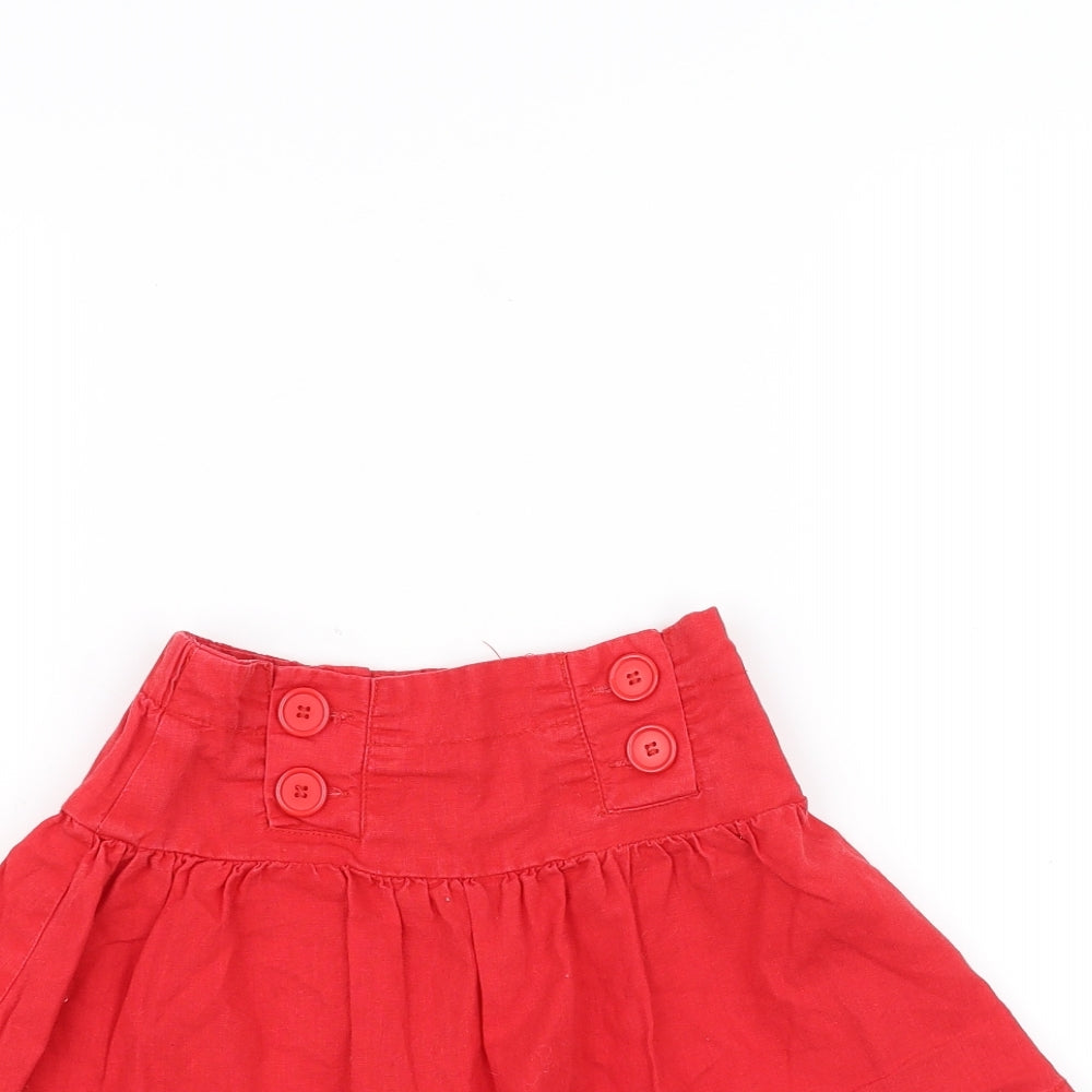 Funky Diva Girls Red   A-Line Skirt Size 3-4 Years
