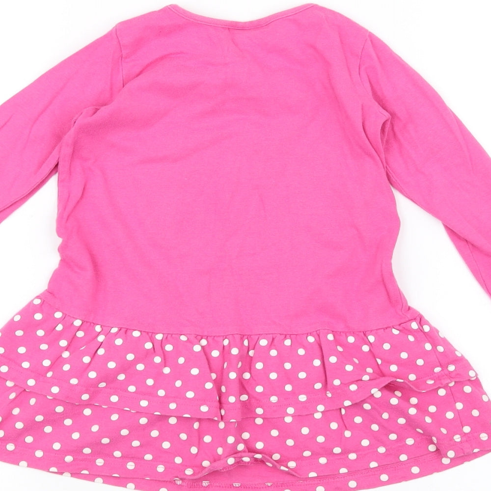 George Girls Pink Polka Dot  Basic T-Shirt Size 3-4 Years  - Peppa Pig