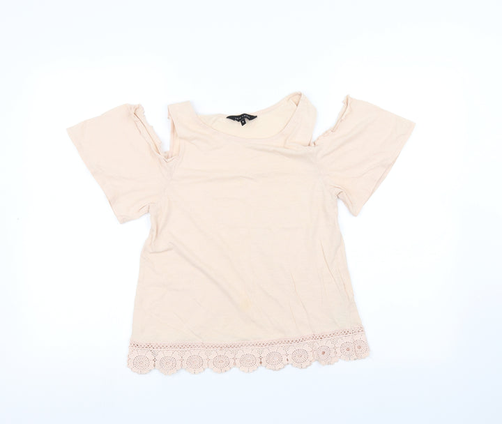 New Look Womens Pink Basic T-Shirt Size 8