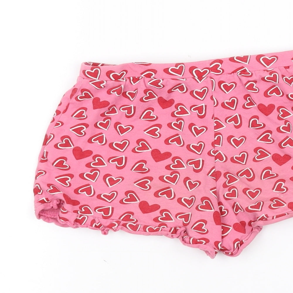 Preworn Girls Pink   Sweat Shorts Size 6 Years