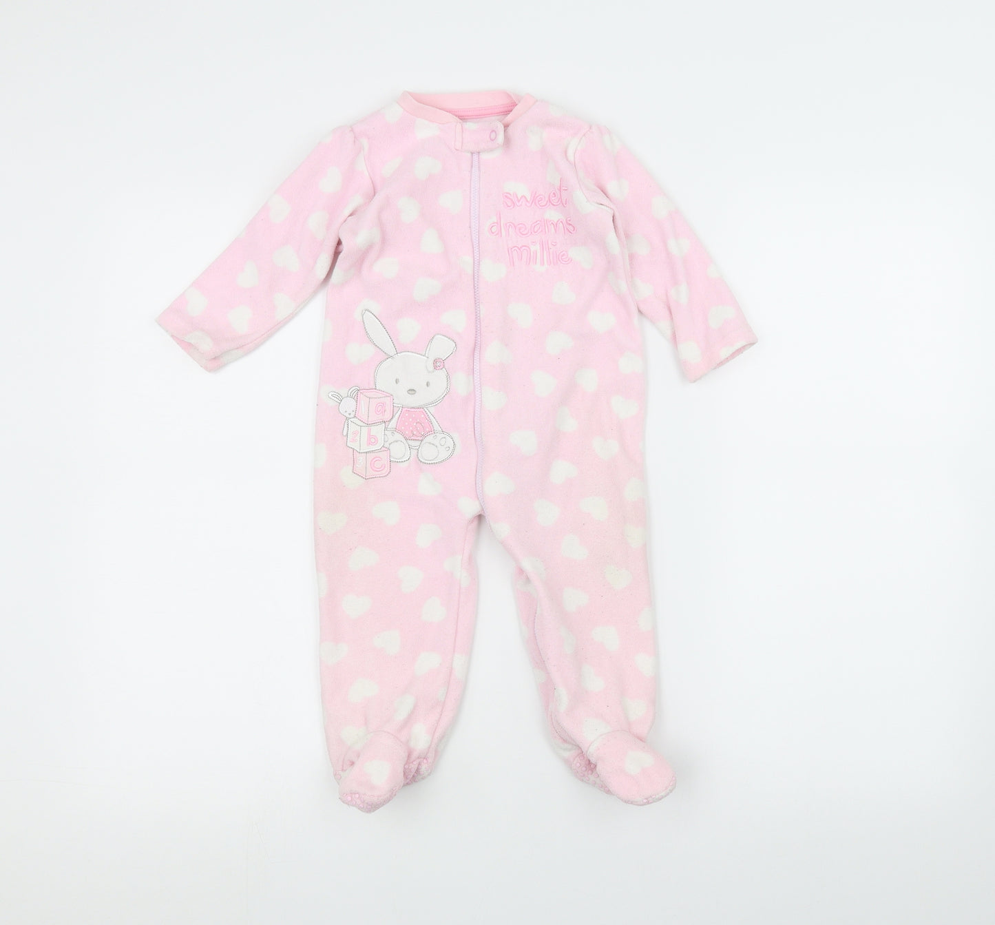 George Baby Pink   Babygrow One-Piece Size 9-12 Months