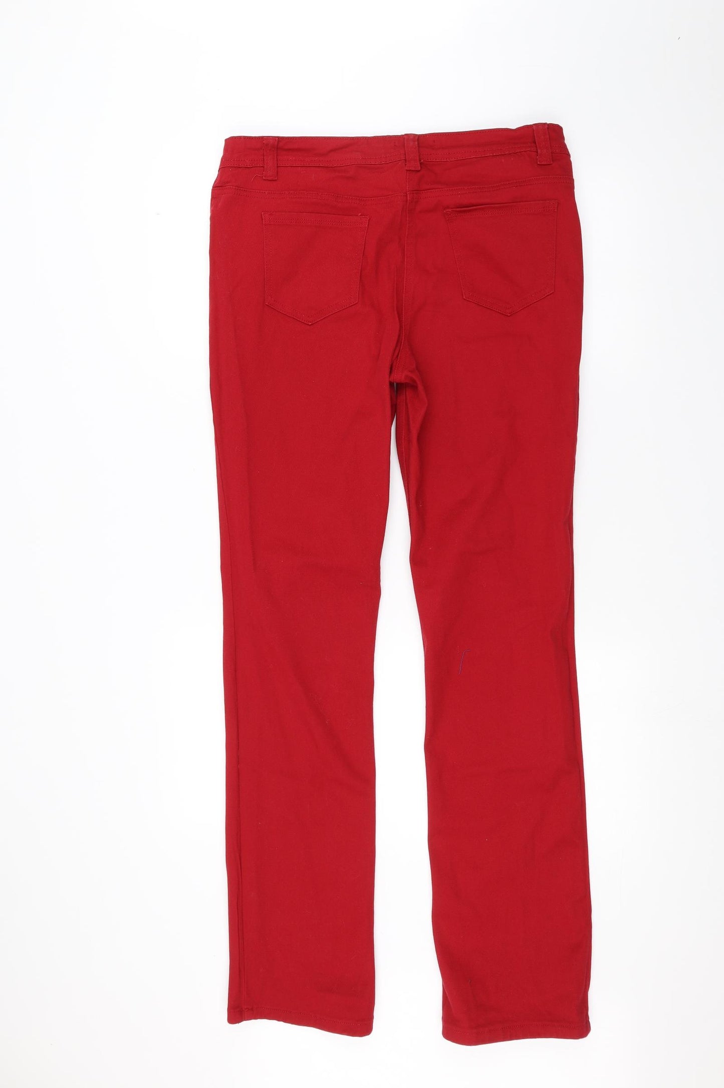 George Womens Red   Straight Jeans Size 14 L31 in