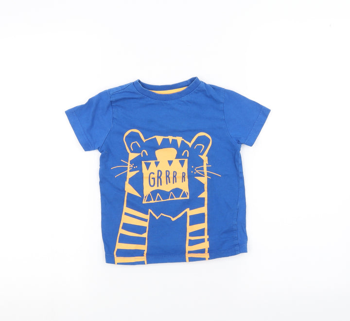 F&F Boys Blue Basic T-Shirt Size 3-4 Years