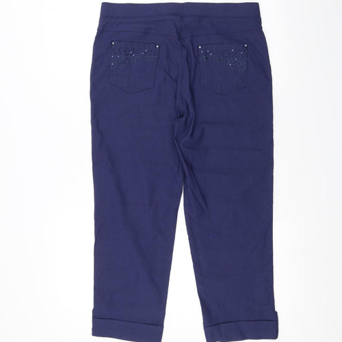 Just Elegance Womens Blue   Trousers  Size 14 L21 in
