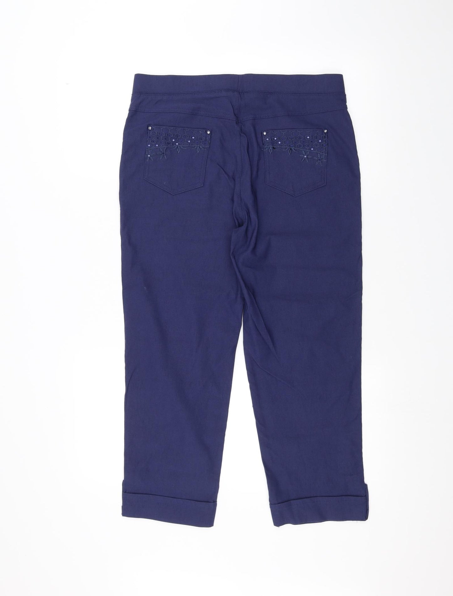 Just Elegance Womens Blue   Trousers  Size 14 L21 in