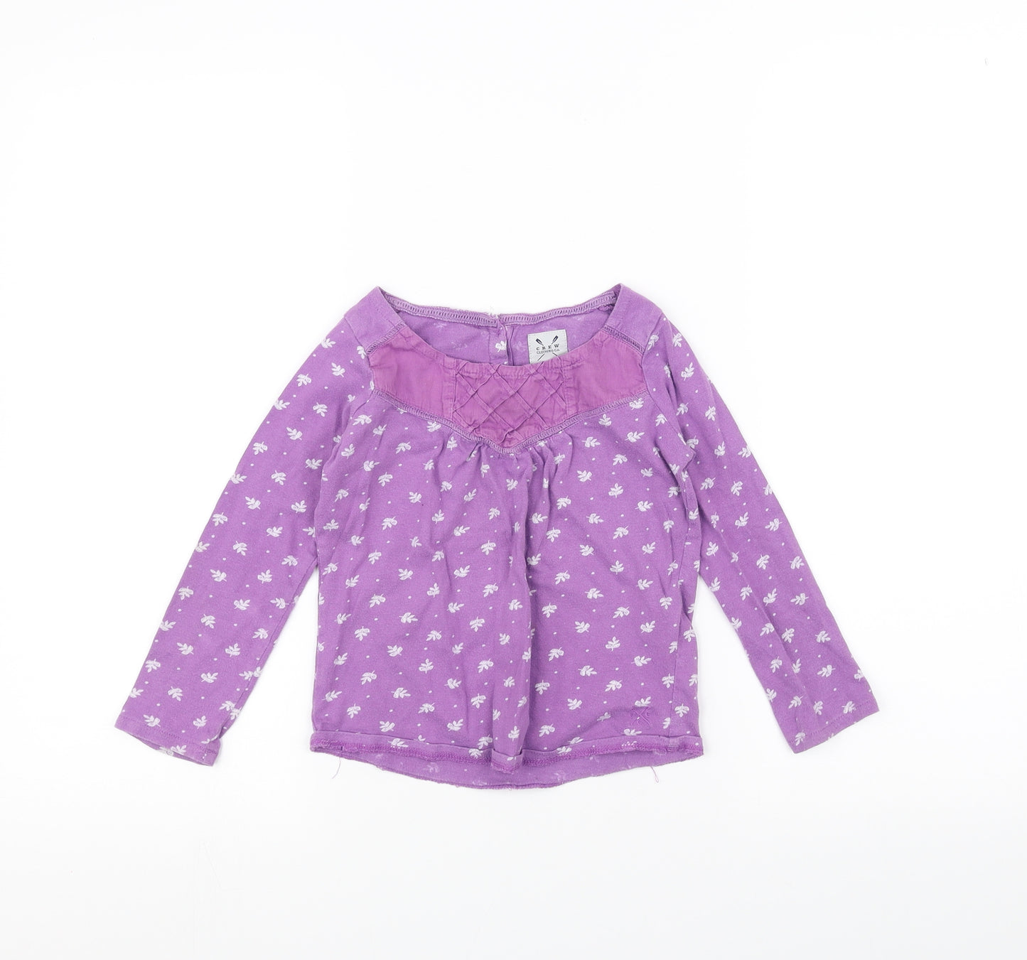 Crew Clothing Girls Purple   Basic T-Shirt Size 4 Years