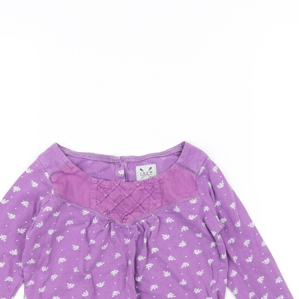 Crew Clothing Girls Purple   Basic T-Shirt Size 4 Years