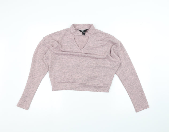 New Look Girls Pink Pullover Jumper Size 14-15 Years