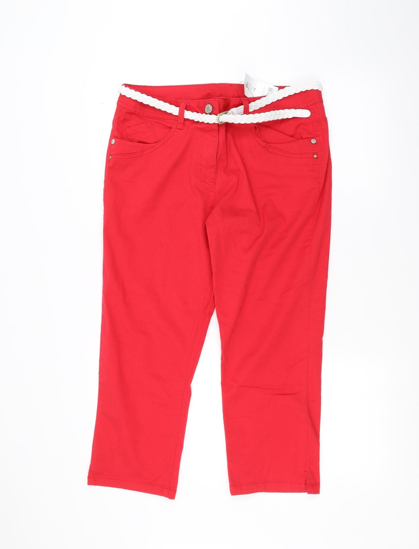 George Womens Red   Chino Shorts Size 14