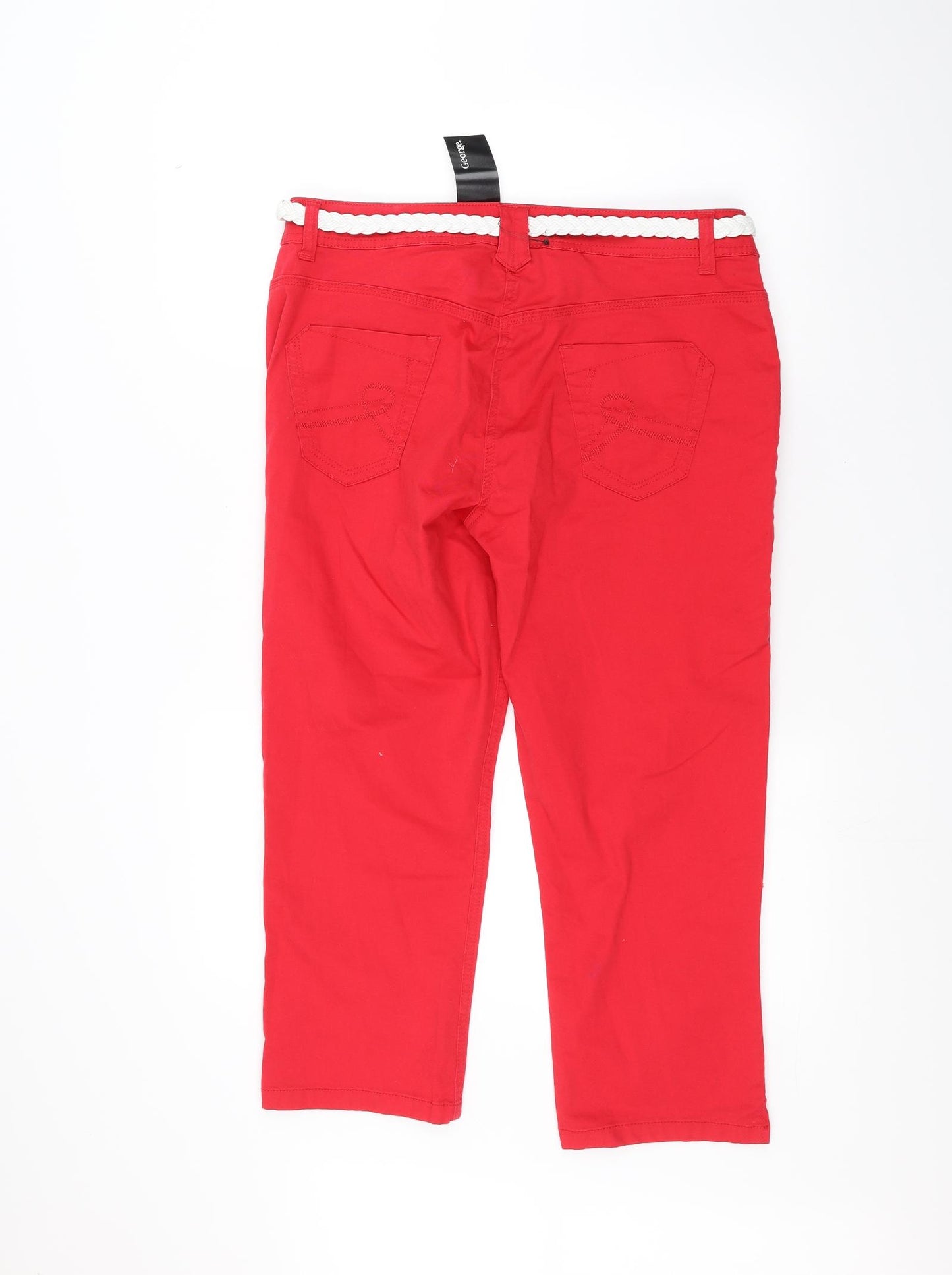 George Womens Red   Chino Shorts Size 14