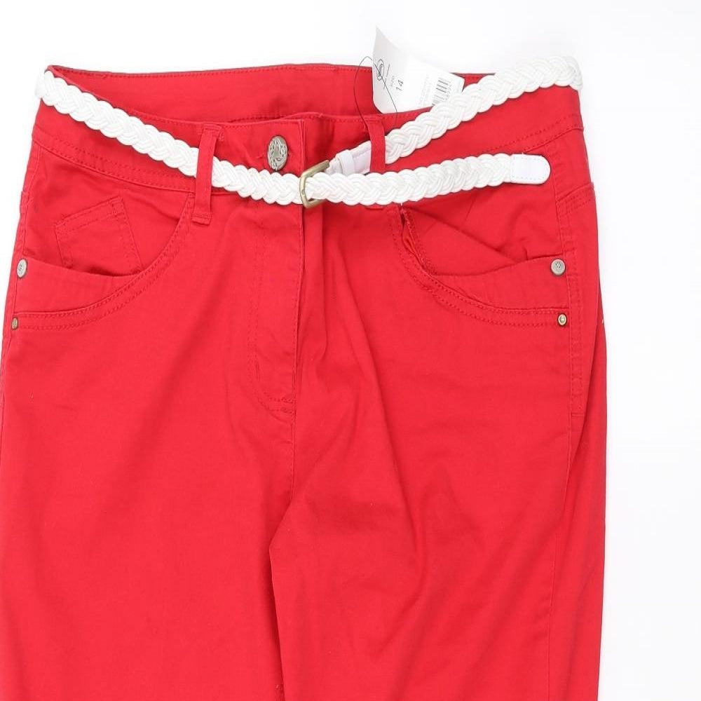 George Womens Red   Chino Shorts Size 14