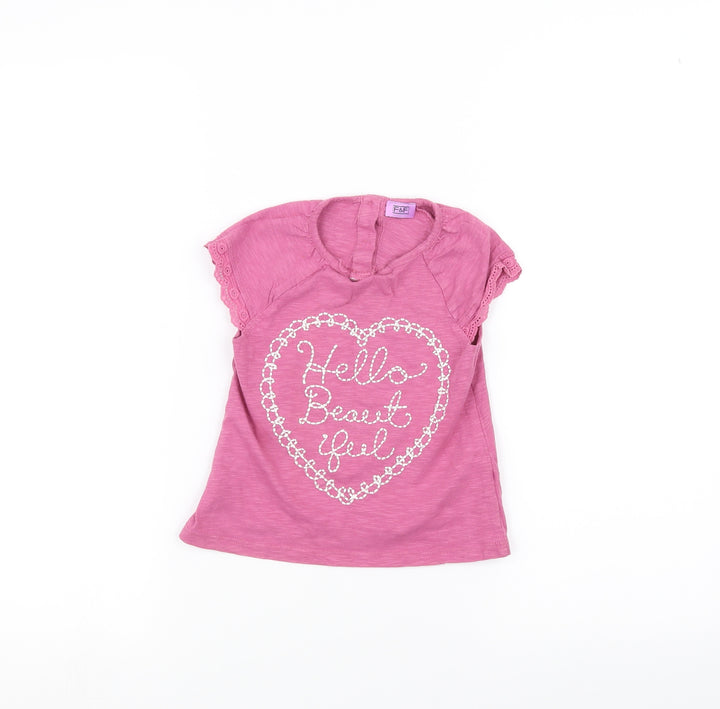 F&F Girls Pink   Basic T-Shirt Size 2-3 Years
