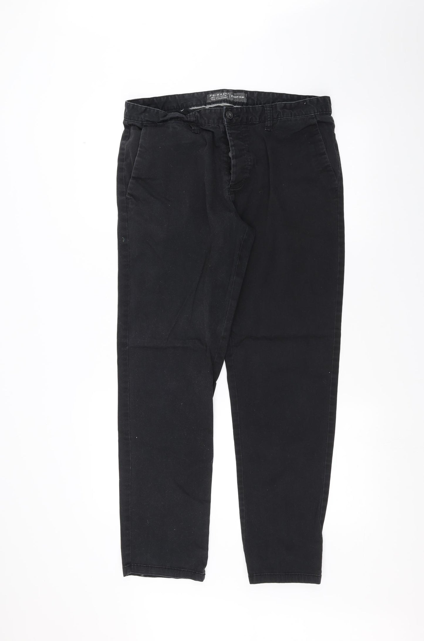 Primark Mens Black  Denim Straight Jeans Size 36 L30 in