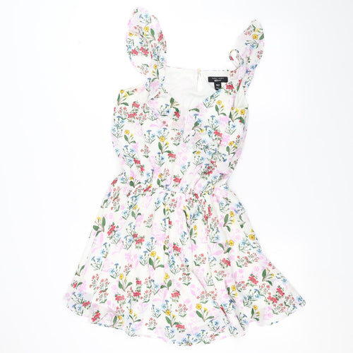 New Look Girls White Floral  A-Line  Size 14 Years
