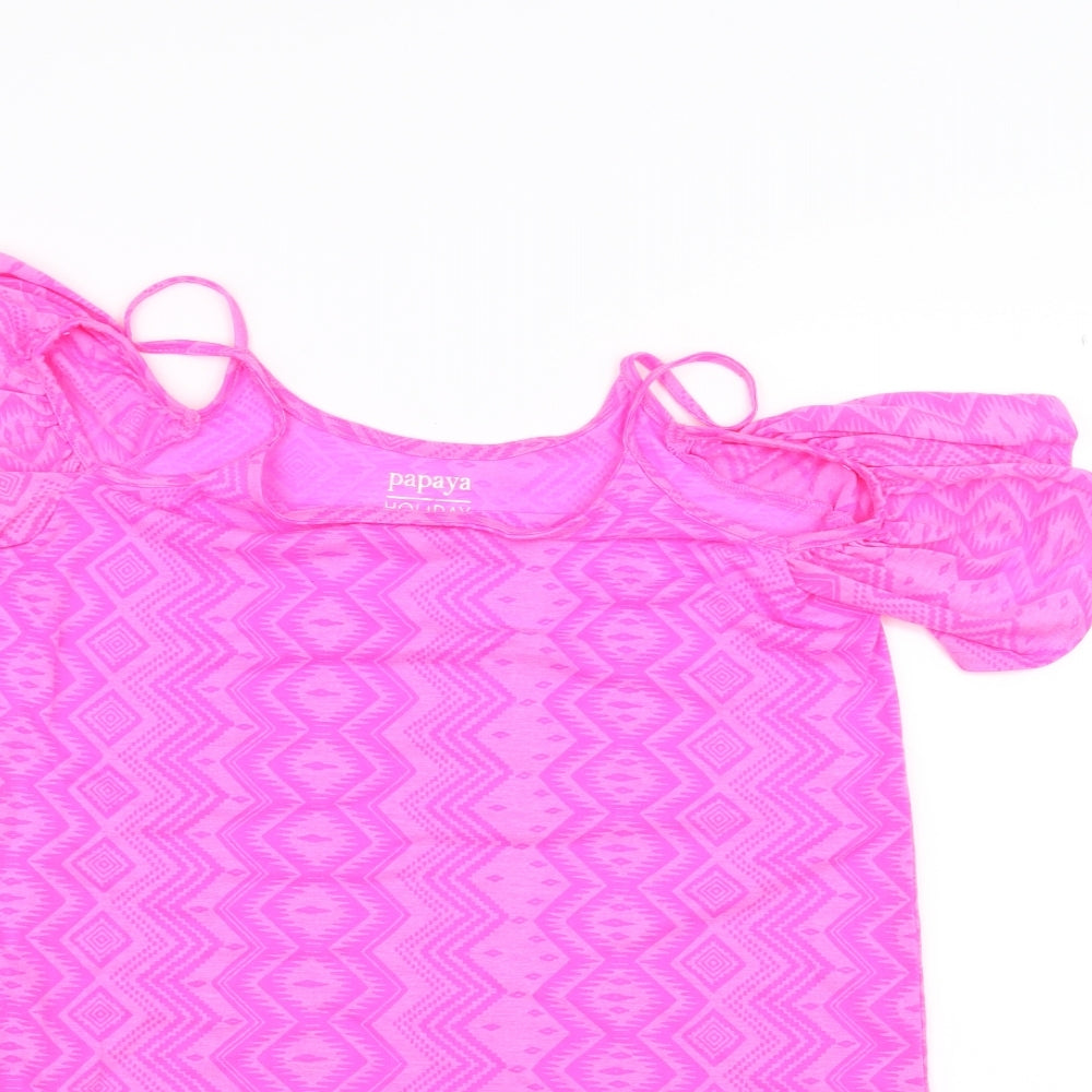 Papaya Womens Pink   Basic T-Shirt Size S