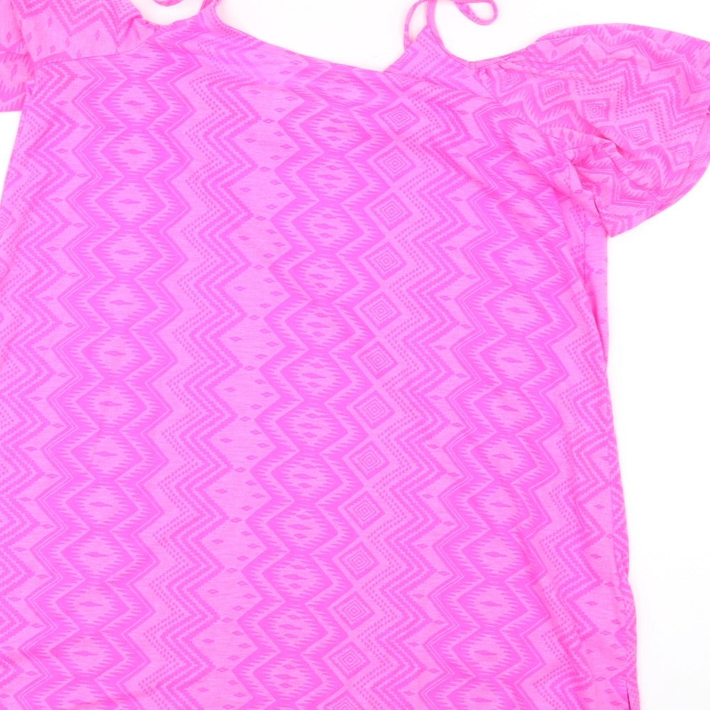 Papaya Womens Pink   Basic T-Shirt Size S