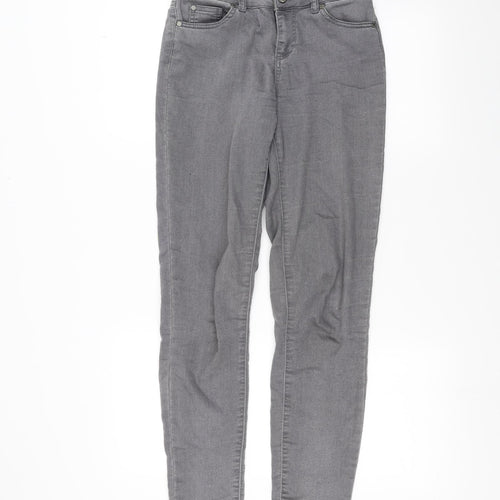 Miss Selfridge Womens Grey   Straight Jeans Size 8 L26 in