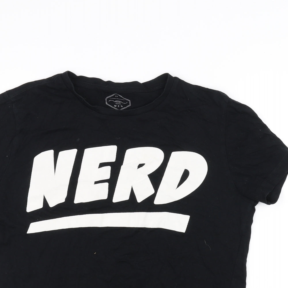 New Look Mens Black    T-Shirt Size M