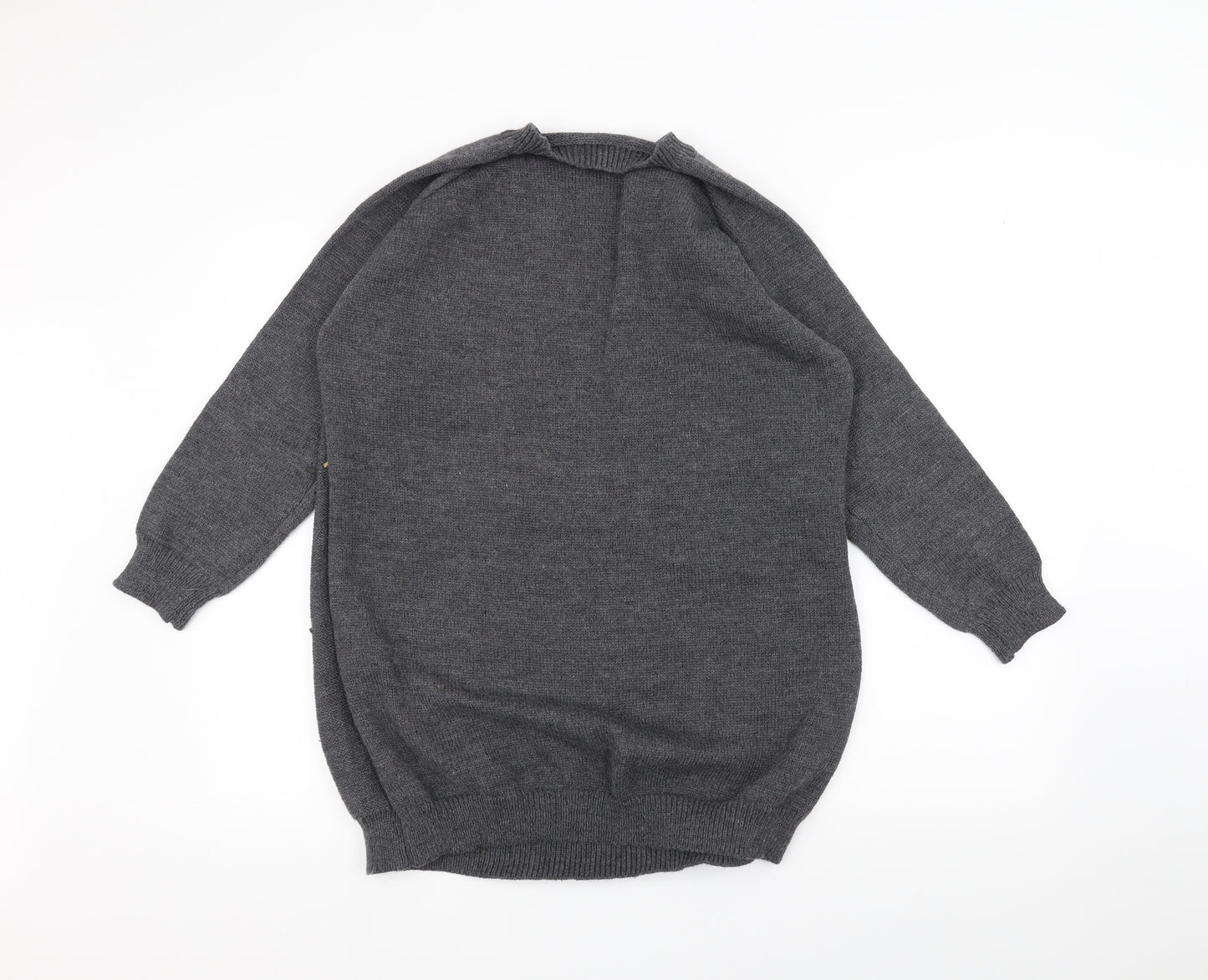 SheIn Womens Grey  Knit Pullover Jumper Size S