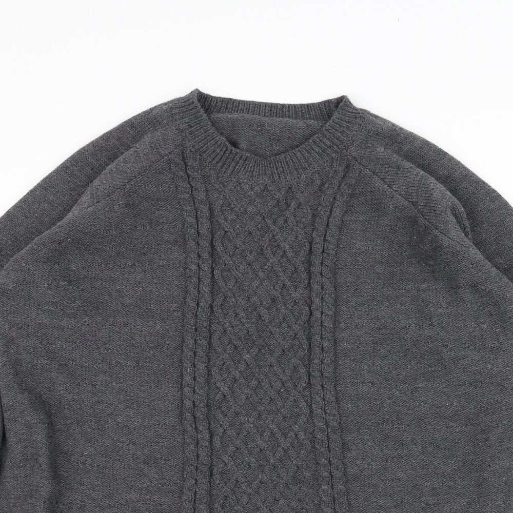 SheIn Womens Grey  Knit Pullover Jumper Size S