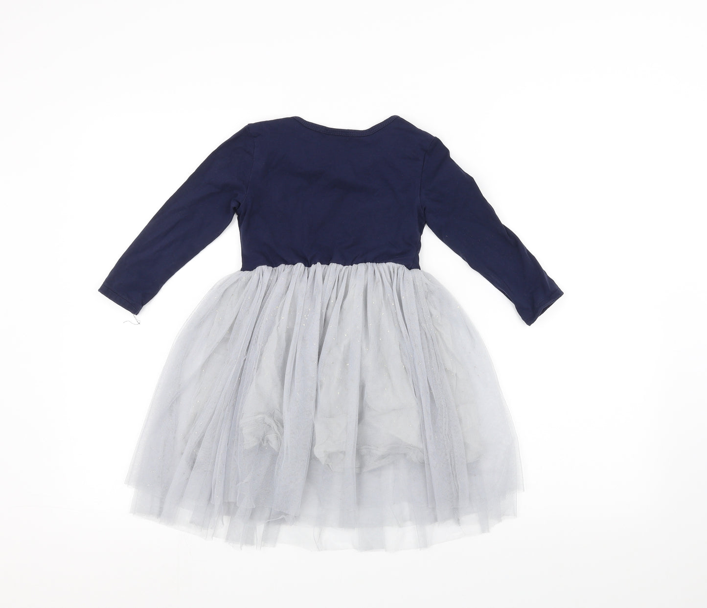 Preworn Girls Blue   A-Line  Size 4-5 Years  - Unicorn