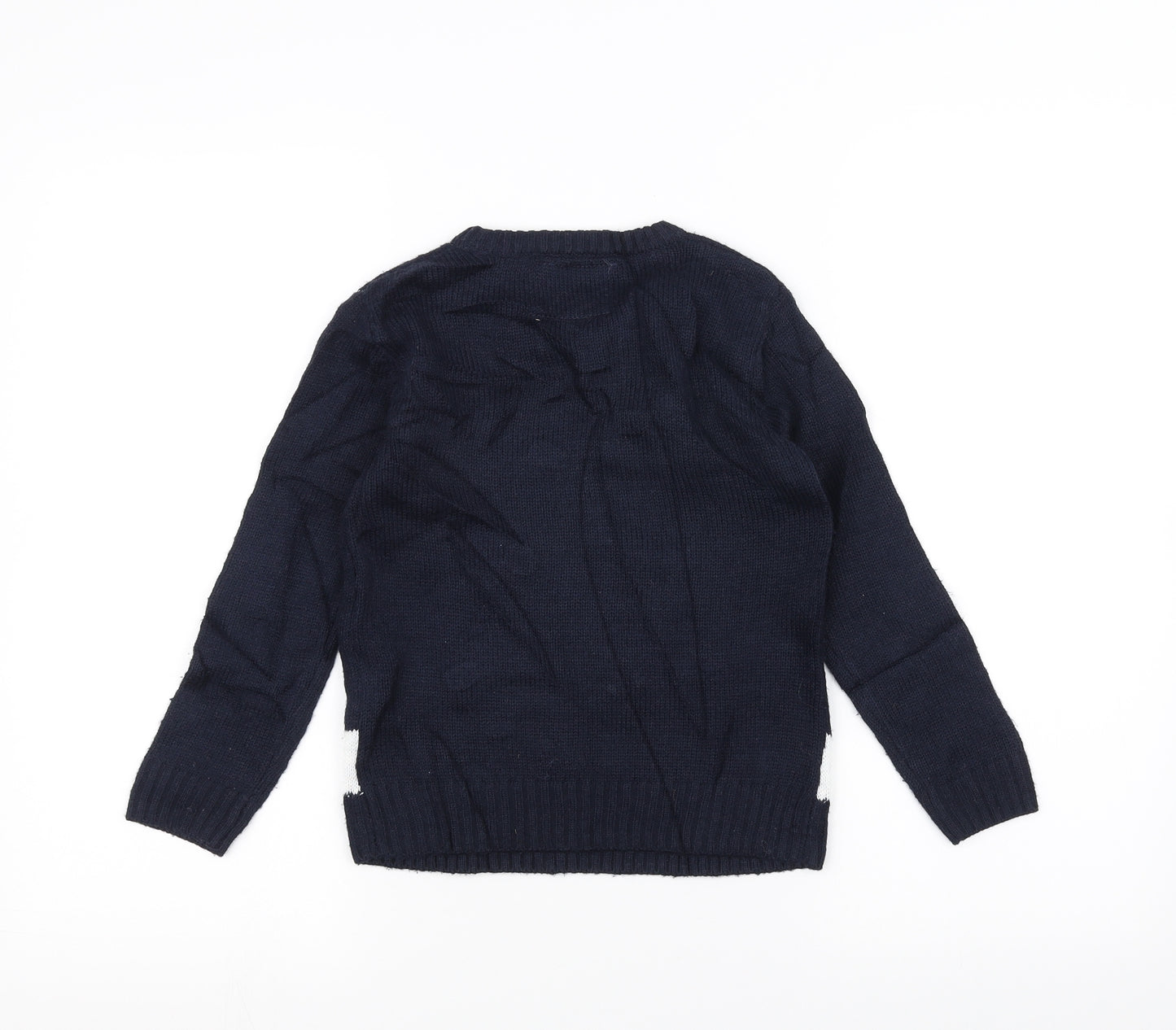 Blue Zoo Boys Blue   Pullover Jumper Size 5-6 Years  - Christmas  Jumper