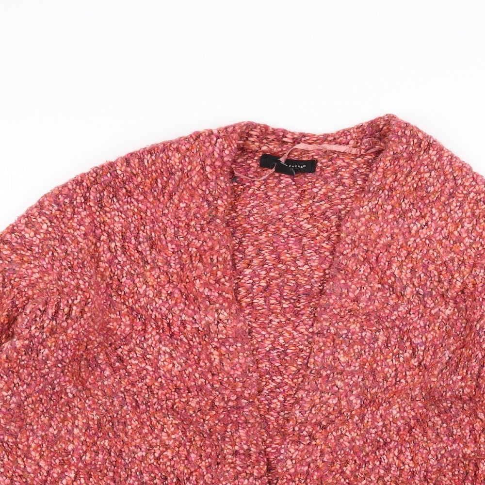 Atmosphere Womens Orange  Knit Jacket Coatigan Size XS