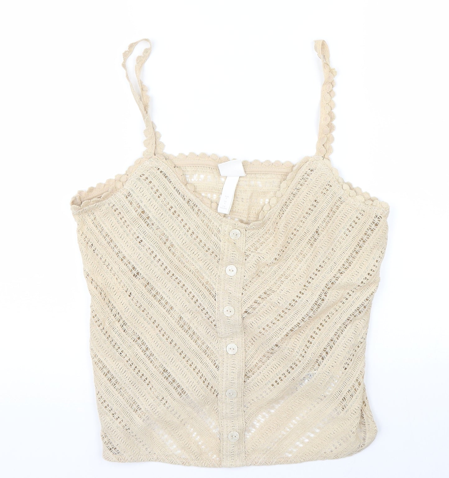 H&M Womens Beige  Knit Camisole Tank Size S