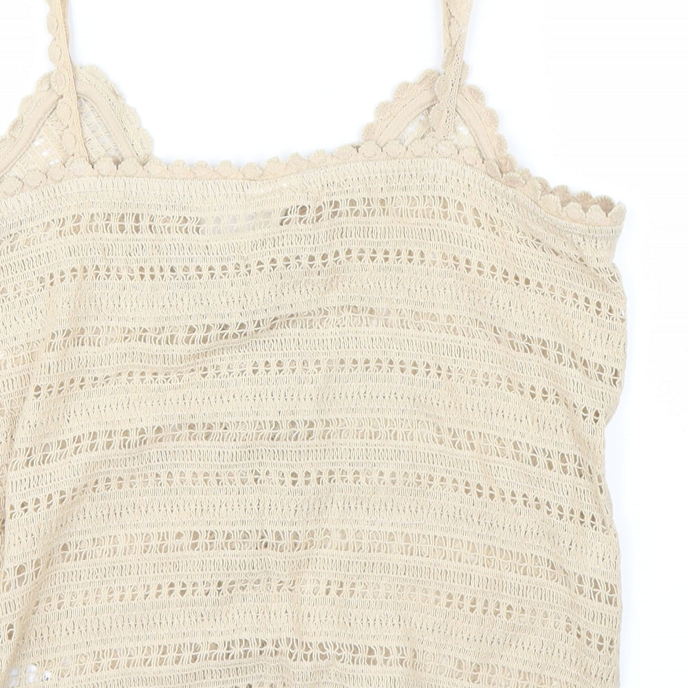 H&M Womens Beige  Knit Camisole Tank Size S