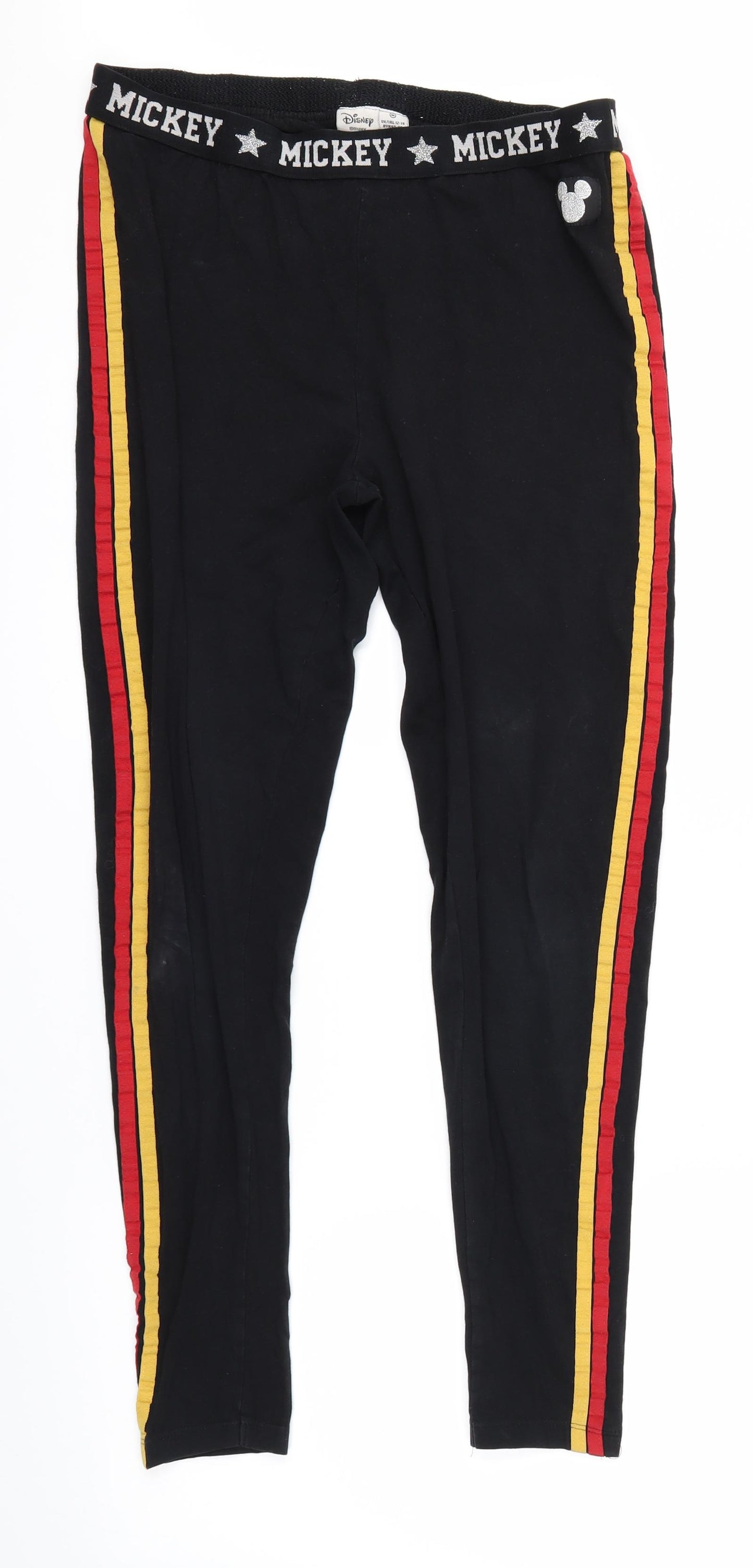 Disney Womens Black   Sweatpants Trousers Size 14 L24 in - Mickey Mouse Disney