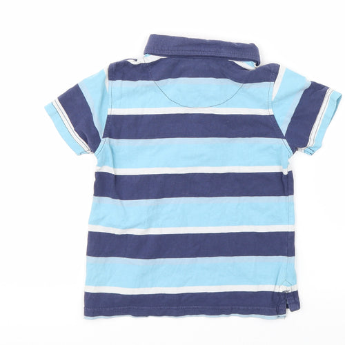TU Boys Blue Striped  Basic Polo Size 12-18 Months