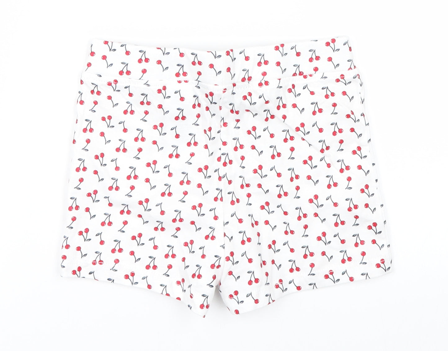 Primark Girls White Polka Dot   Pyjama Pants Size 18-24 Months  - cherries