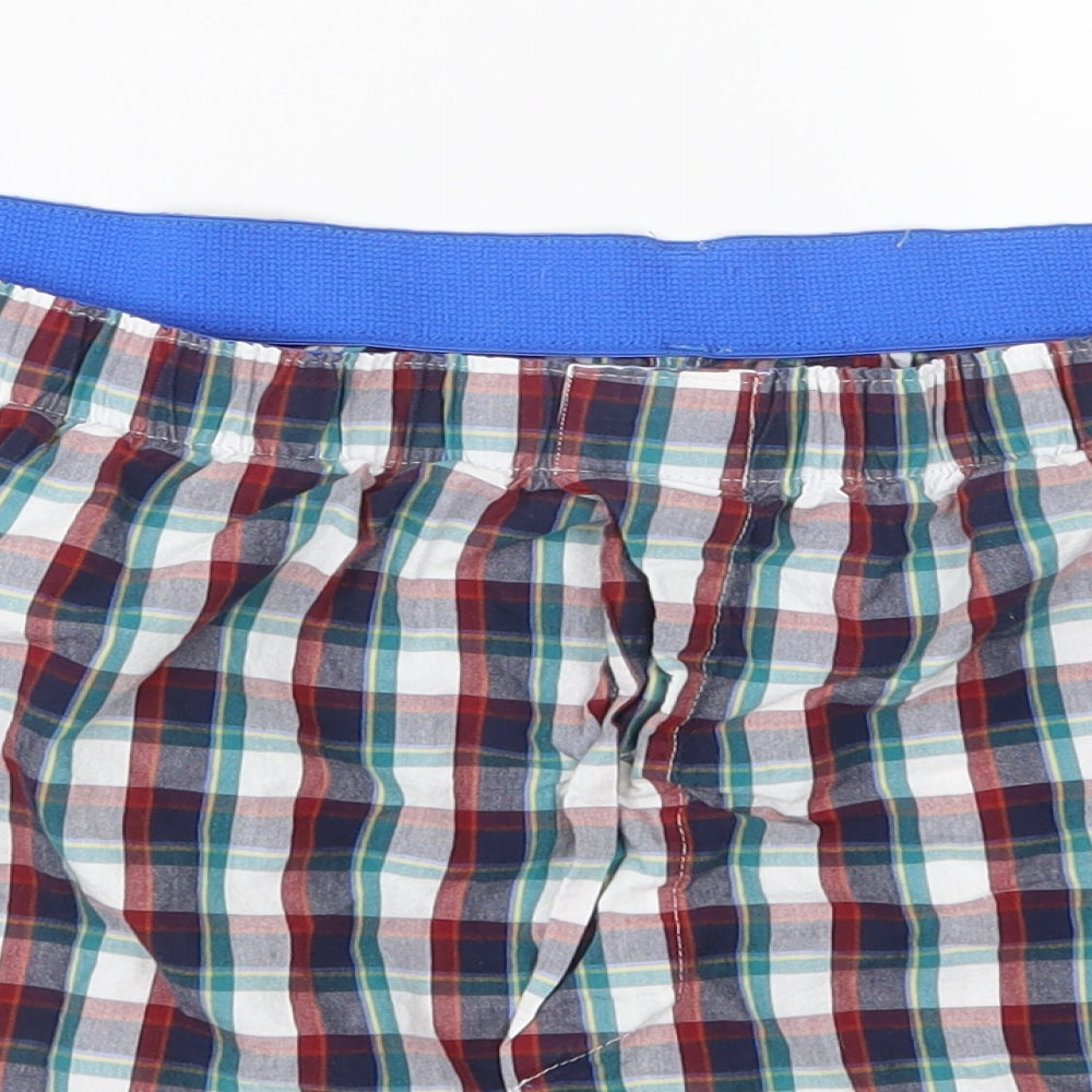 Marks & Spencer Mens Multicoloured Plaid   Sleep Shorts Size 2XL