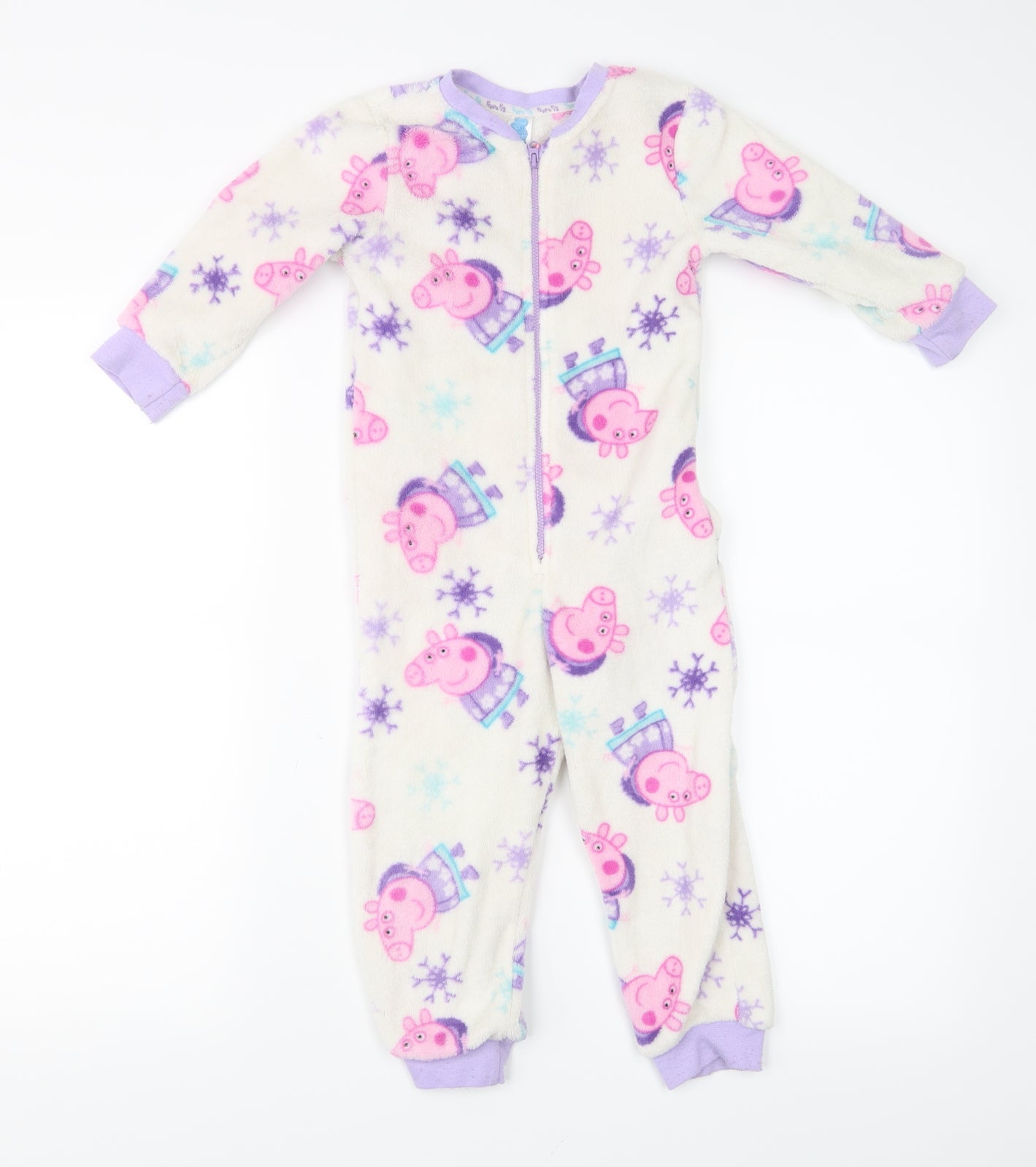Peppa Pig Girls White   Bodysuit One-Piece Size 3-4 Years