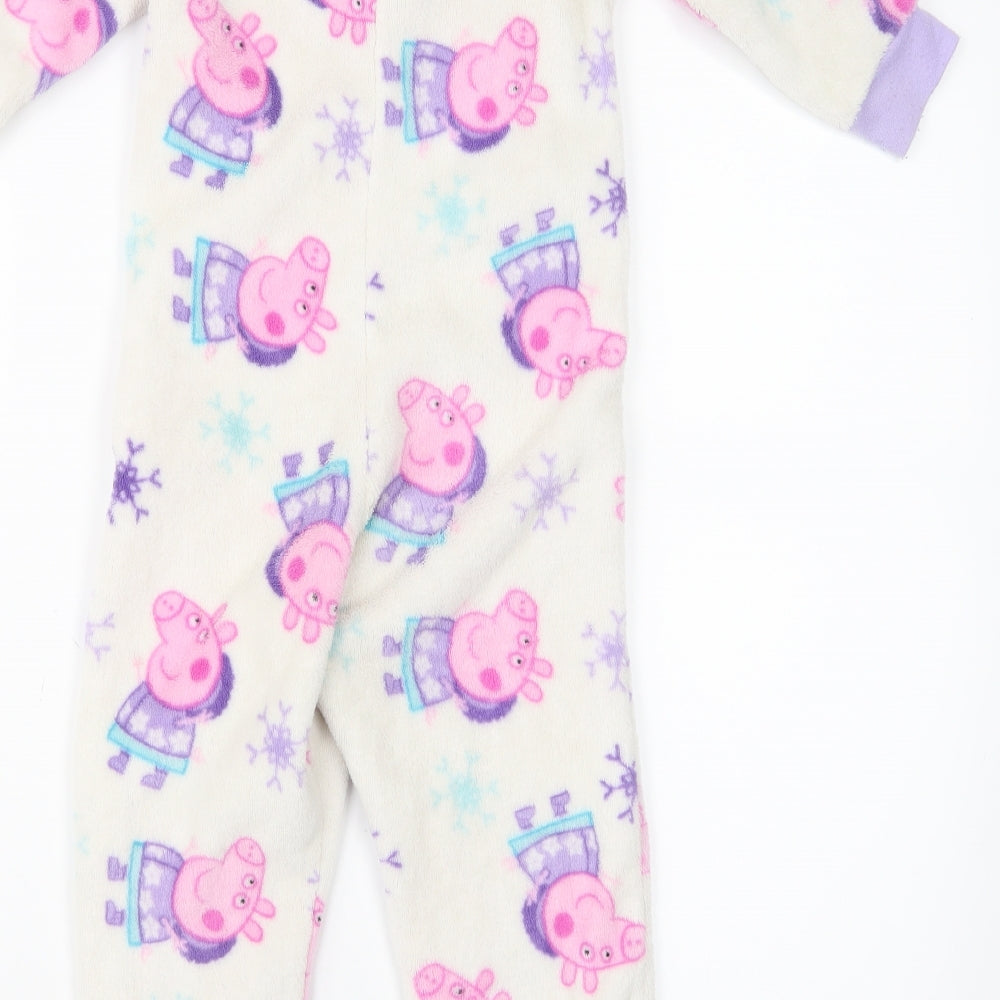 Peppa Pig Girls White   Bodysuit One-Piece Size 3-4 Years