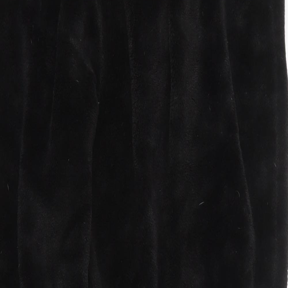 Marks & Spencer Womens Black  Fleece Sweatpants Trousers Size 14 L26 in