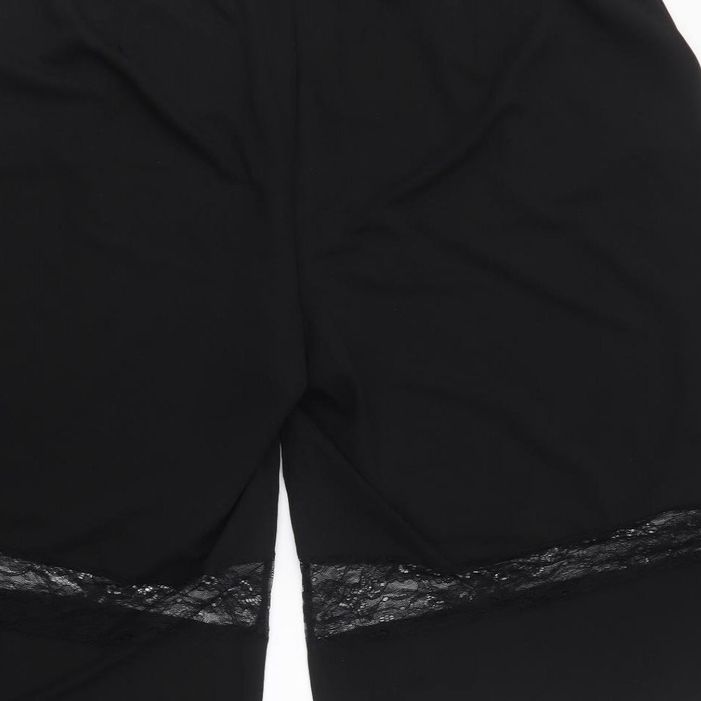 New Look Womens Black Floral  Culotte Shorts Size 26